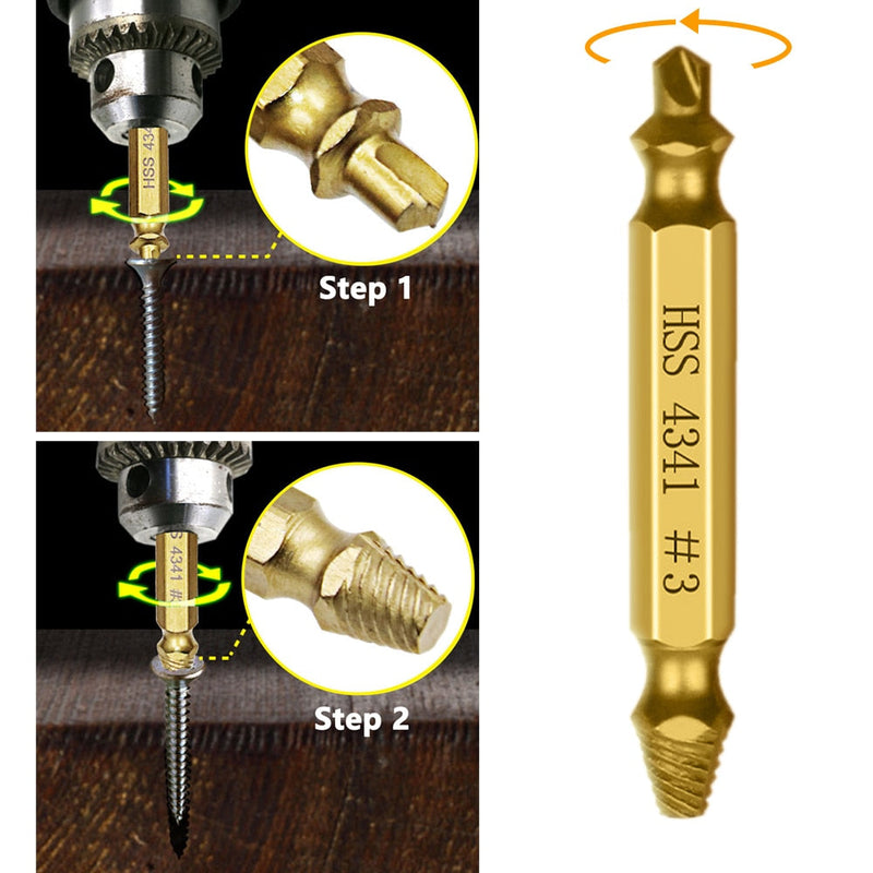 Broca Extractora de Tornillos Indestructible - Kit con 7